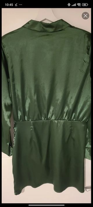 Vestido verde satén