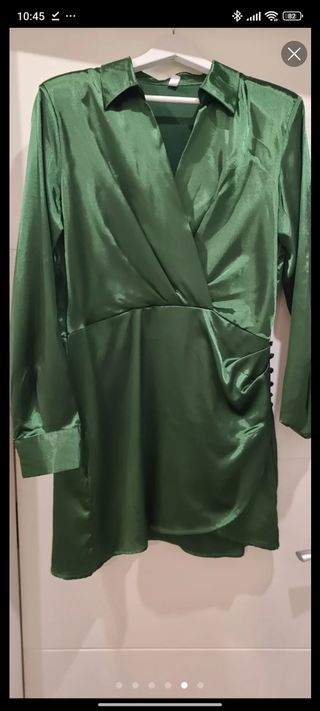 Vestido verde satén