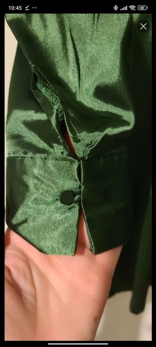 Vestido verde satén