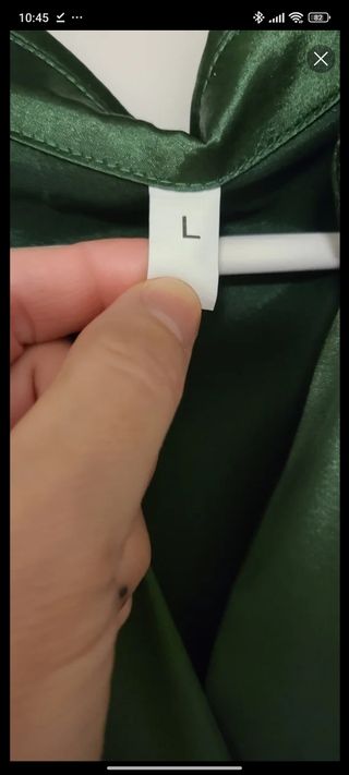 Vestido verde satén