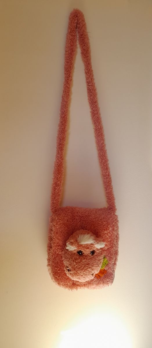 Borsa peluche rosa