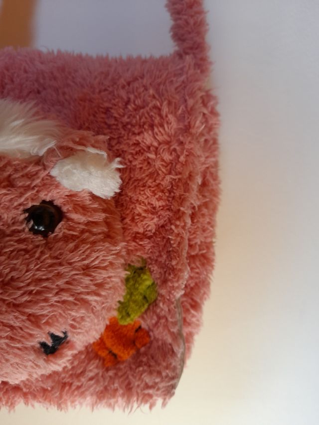Borsa peluche rosa