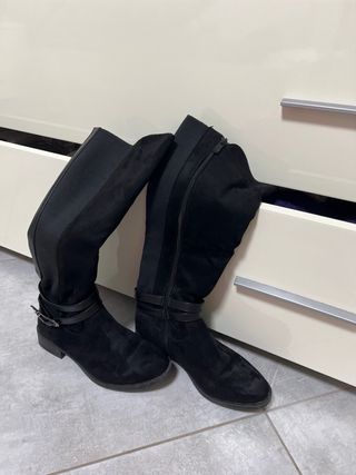 Stivali camoscio neri