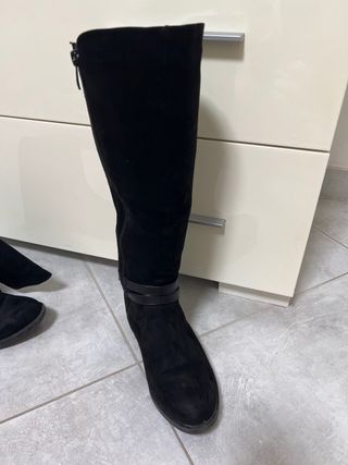 Stivali camoscio neri