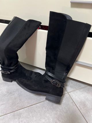 Stivali camoscio neri