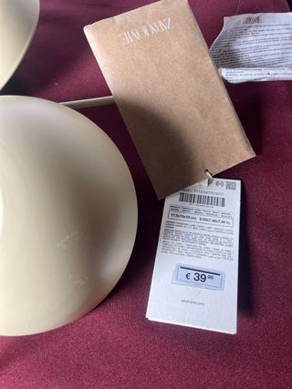 4 Lamparas mesa ovalada Zara Home