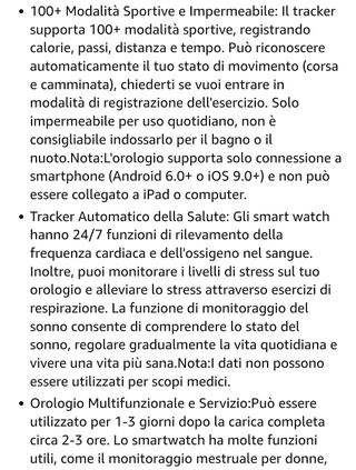 Smartwatch con chiamate, app VeryFit, + 100 Sports