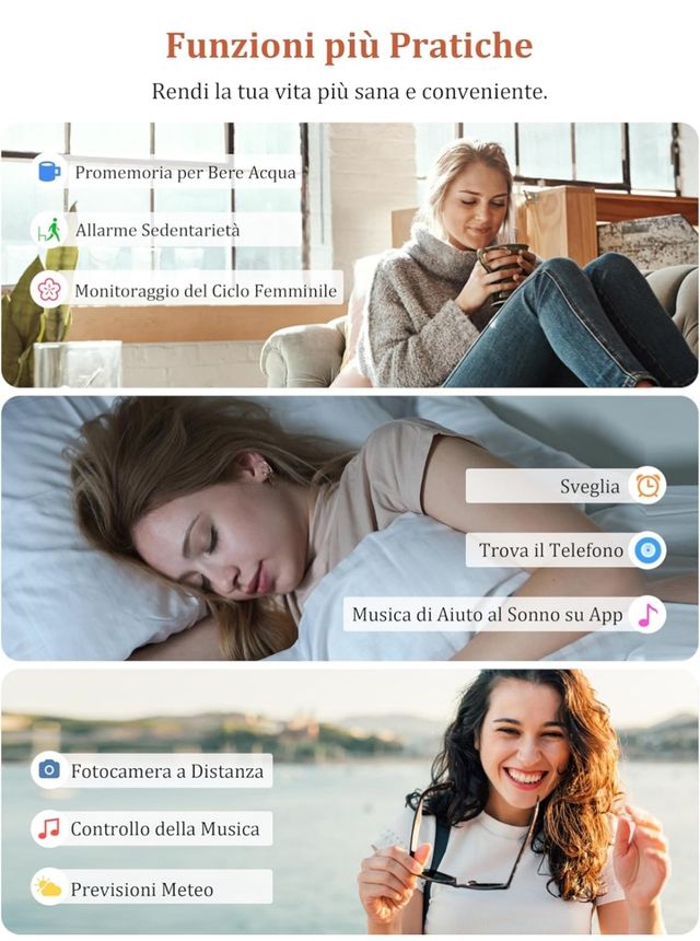 Smartwatch con chiamate, app VeryFit, + 100 Sports