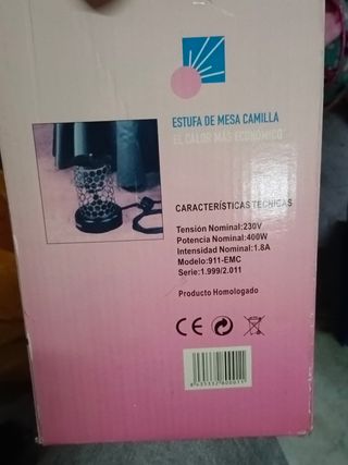 Estufa de mesa camilla