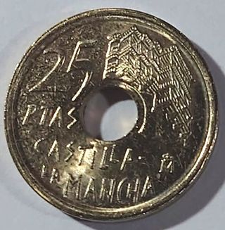 MONEDA 25 PESETAS DE CASTILLA LA MANCHA AÑO 1996