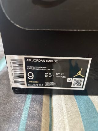 Nike Air Jordan 1 MID azul y gris