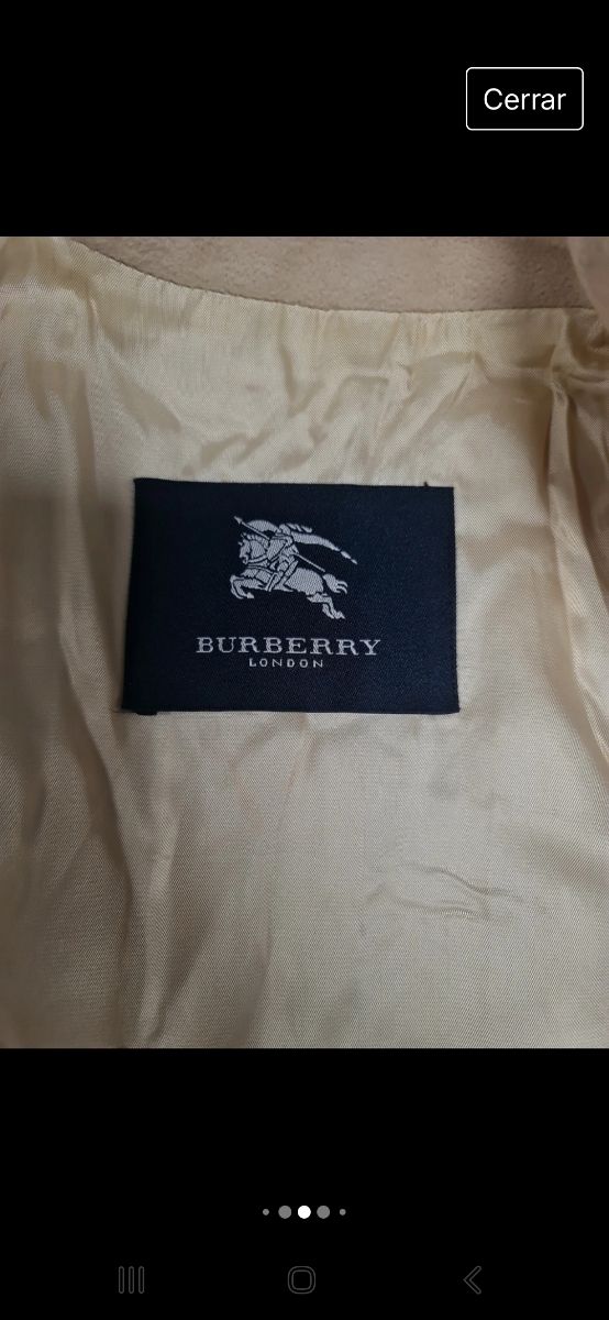 Abrigo burberry auténtico