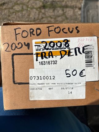 Piloto trasero derecho ford focus 5 puertas