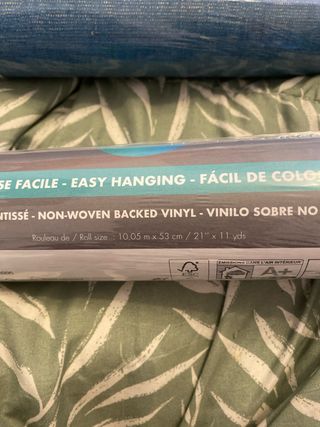 rollo individual papel pintado azul