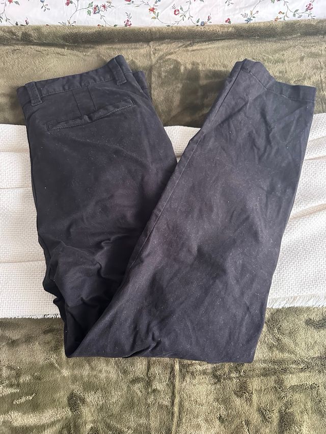 Pantalon Cargo Negro Zara