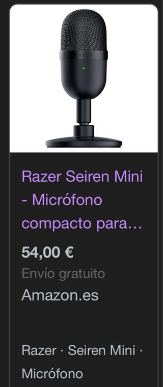 Micrófono Razer Seiren Mini 