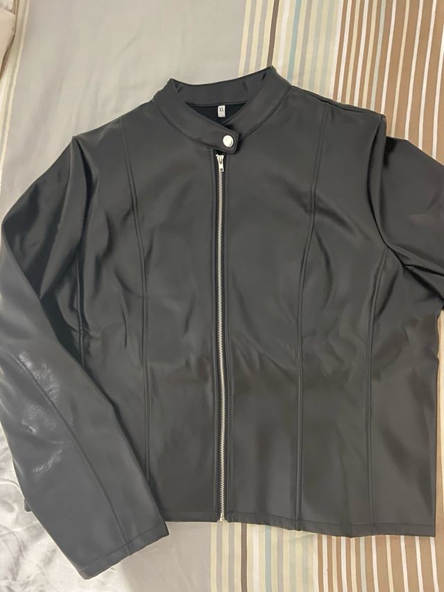 Chaqueta efecto cuero XL 