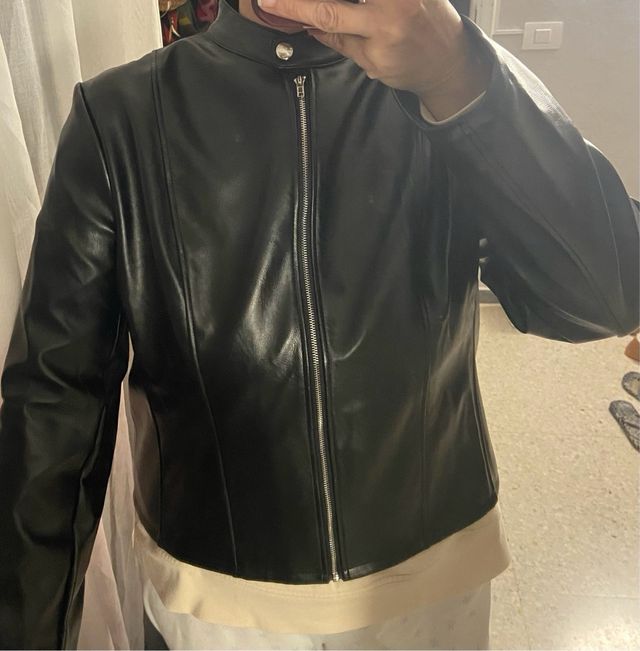 Chaqueta efecto cuero XL 