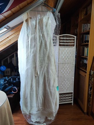Vestido novia sirena tirantes cancán