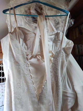 Vestido novia sirena tirantes cancán