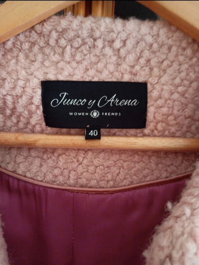 Abrigo rosa palo Junco y Arena T.40