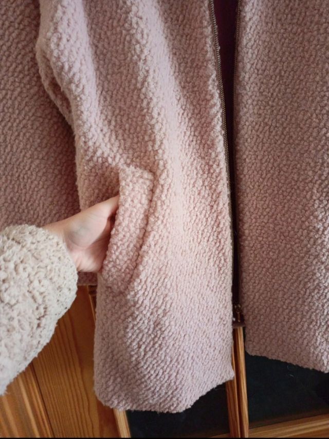 Abrigo rosa palo Junco y Arena T.40