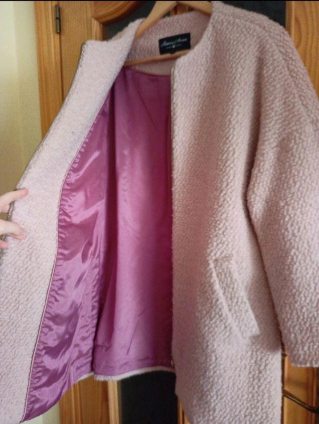 Abrigo rosa palo Junco y Arena T.40