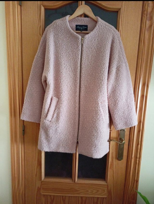 Abrigo rosa palo Junco y Arena T.40