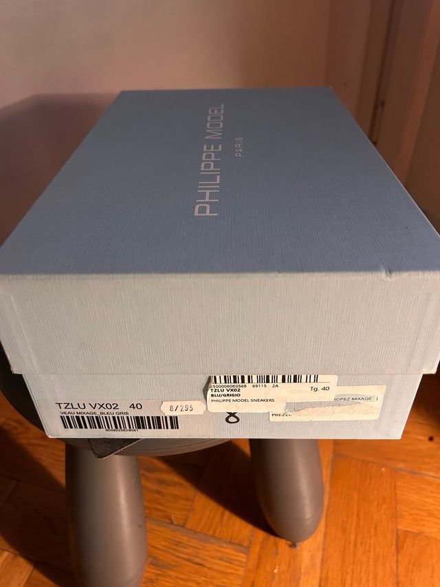 Philippe Model uomo tropez tg. 40 Blu/Grigio pelle