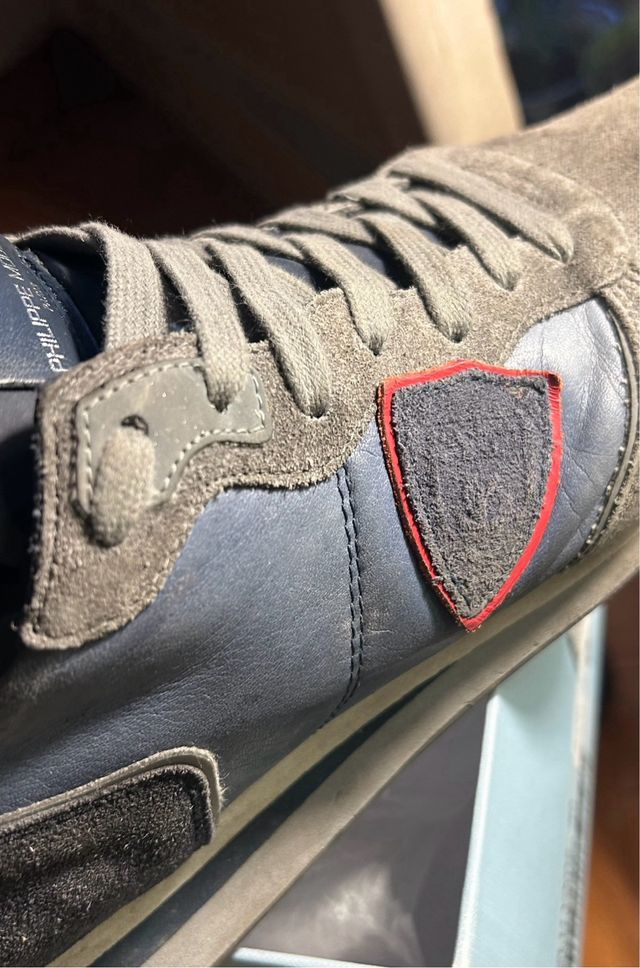 Philippe Model uomo tropez tg. 40 Blu/Grigio pelle