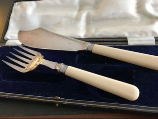 Juego de cocina antiguo pala y cuchillo grande