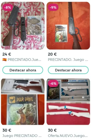 🇪🇦PRECINTADO.Wii-U:Remington Great+escopeta NUEV