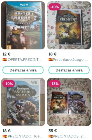 🇪🇦PRECINTADO.Wii-U:Remington Great+escopeta NUEV