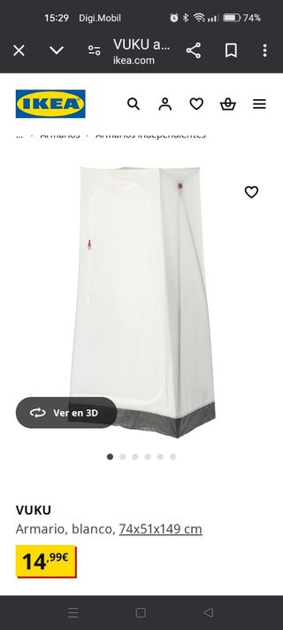 Armario tela IKEA