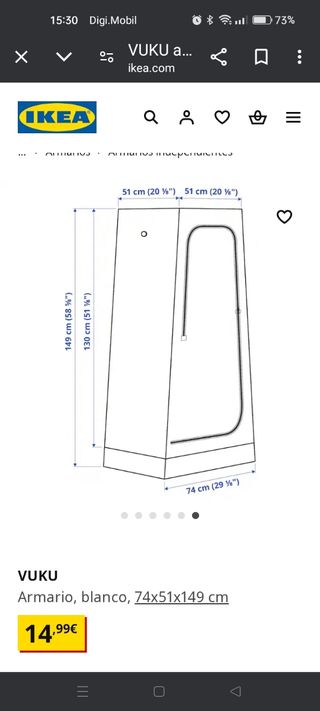 Armario tela IKEA