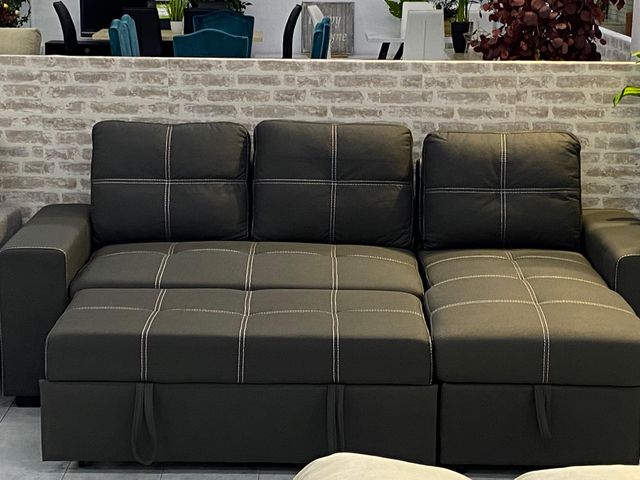 Sofá cama chaise longue con arcón - paga en casa!
