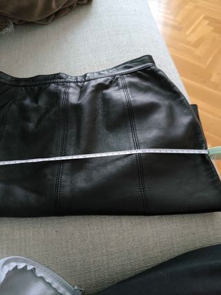 Falda piel auténtica de peleteria 