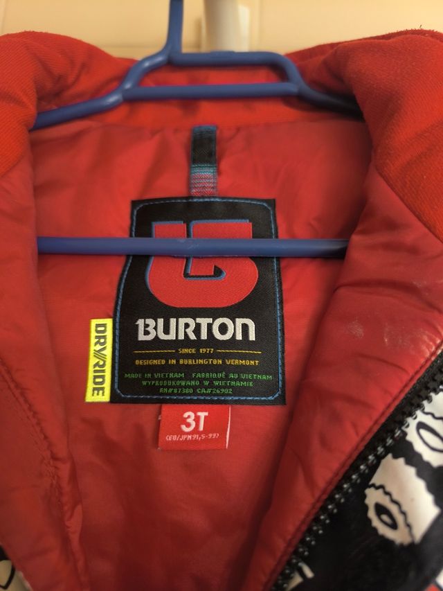 Buzo snow burton niño
