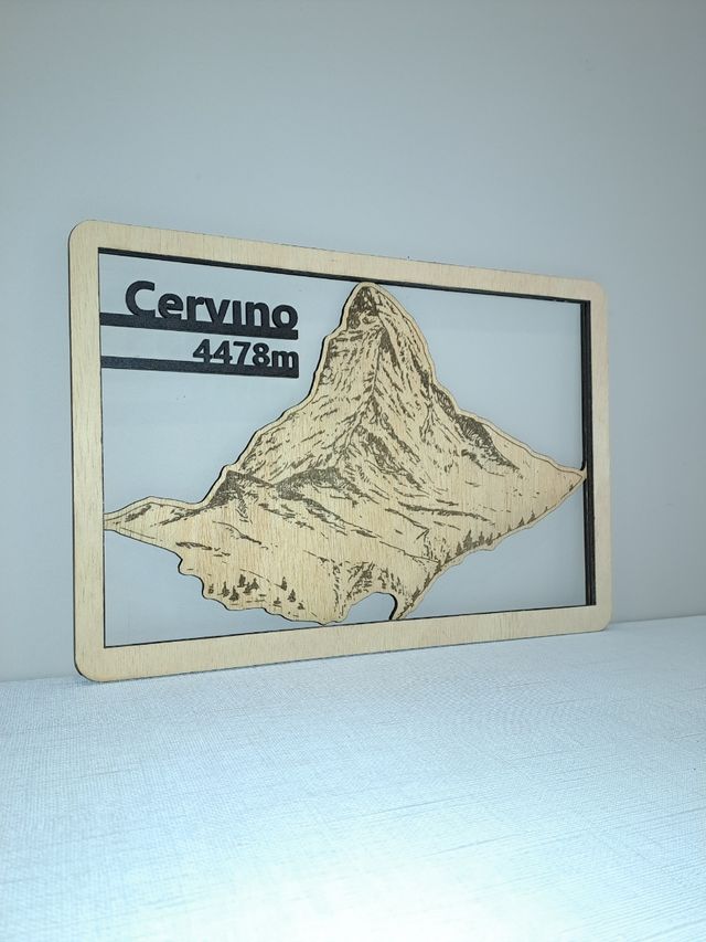 Quadro in legno Monte Cervino