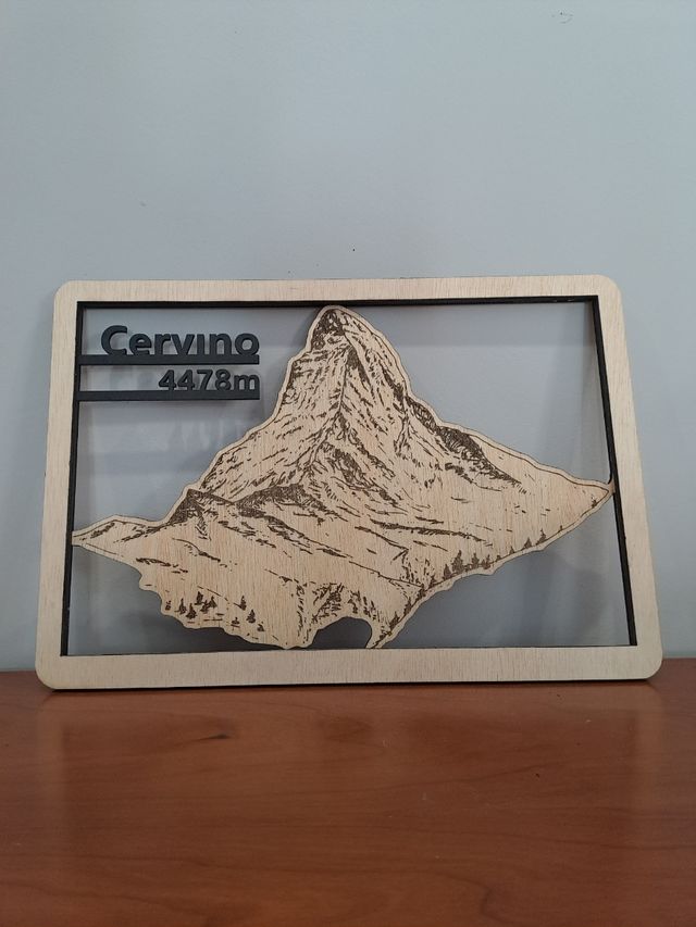 Quadro in legno Monte Cervino