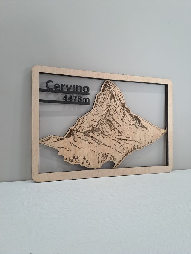 Quadro in legno Monte Cervino