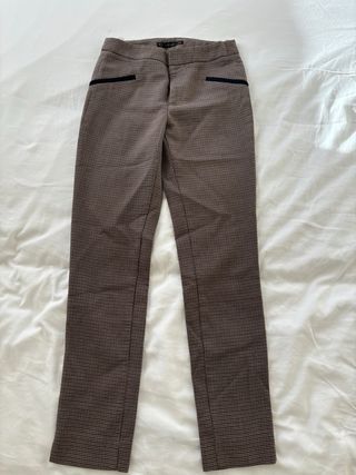 Pantalon cuadros Zara XS
