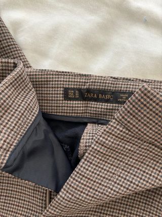 Pantalon cuadros Zara XS