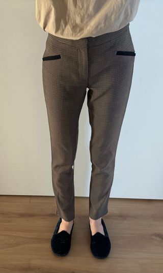 Pantalon cuadros Zara XS