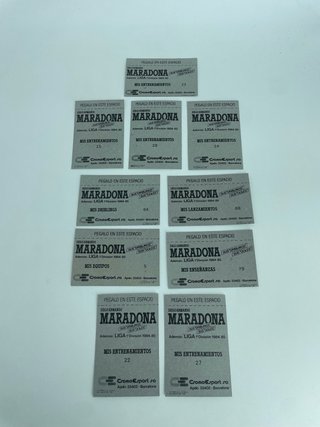 Lote de 10 cromos de Maradona CromoEsport 1984