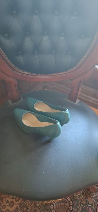Tacones Immagini verde azulado Talla 41