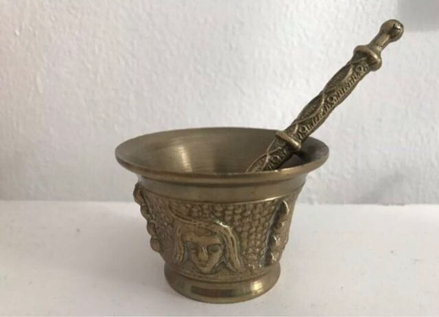 Antiguo Mortero/Almirez de bronce