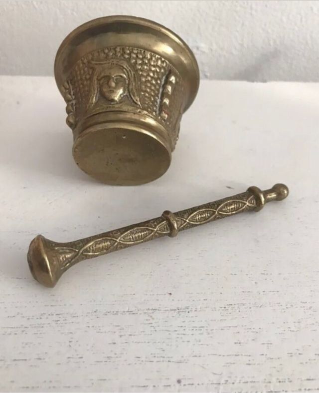 Antiguo Mortero/Almirez de bronce