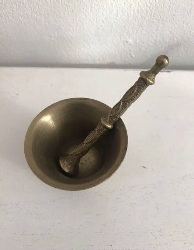 Antiguo Mortero/Almirez de bronce
