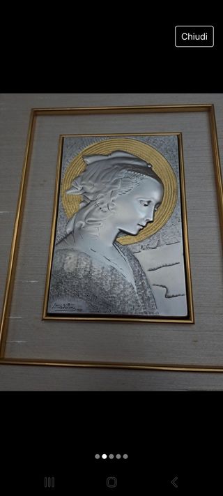 Bassorilievo ottaviani argento madonna
